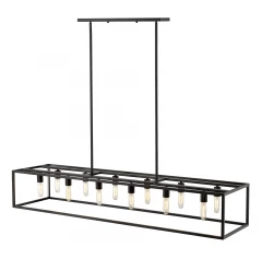 Cobar 12-Light Matte Black Island Pendant