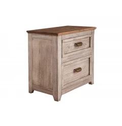 29" Cream Two Drawer Nightstand