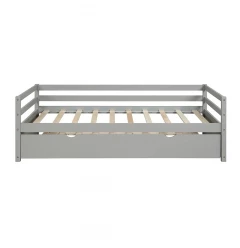 Gray Twin Bed with Trundle