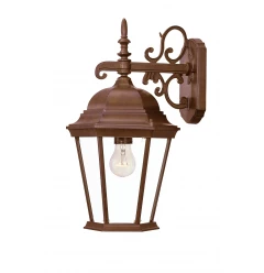 Brown Domed Hanging Lantern Wall Light