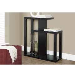 32" Espresso Free form Floor Shelf Console Table With Storage