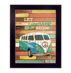 Let The Journey Begin Black Framed Print Wall Art