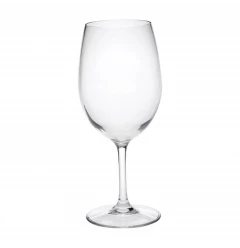Tritan plastic stemmed multipurpose wine glass with barware and champagne stemware features