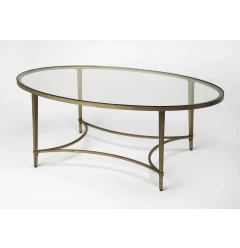 Golden Oval Coffee Table
