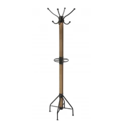 Logan Square Rustic Brown Coat Rack Tree