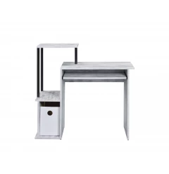 37" Antiqued White Computer Desk
