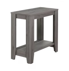24" Gray Console Table With Storage