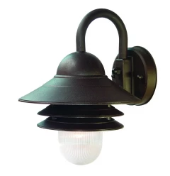 Antique Bronze Three Tier Lamp Shade Outdoor Wall Light