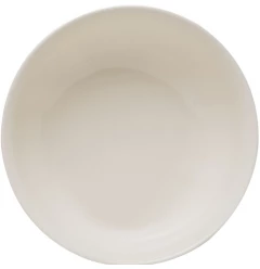 White Four Piece Round Scallop Stoneware Service For Four Bowl Set