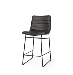 29" Black Iron Counter Height Bar Chair