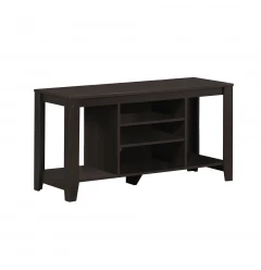 17" Dark Brown Particleboard Open Shelving TV Stand