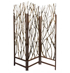 1" X 58" X 70" Brown Wood Tree  Screen