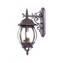 Three Light Dark Brown Hanging Glass Globe Wall Light