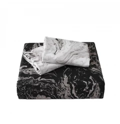 Black Gray and White King Microfiber 1400 Thread Count Washable Duvet Cover Set