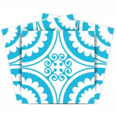 4" X 4" Aqua Gerber Removable Peel And Stick Tiles