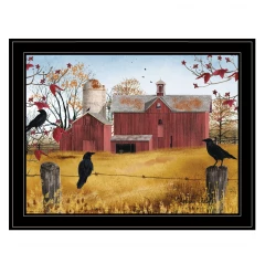 Autumn Gold 7 Black Framed Print Wall Art