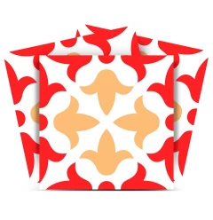 7" X 7" Roja Hola  Removable Peel and Stick Tiles