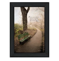 Through the Mist Black Framed Print Wall Art