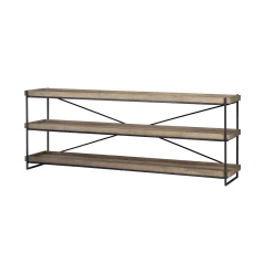 16" Brown Solid Wood Console Table