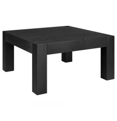 34" Black Square Coffee Table