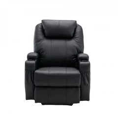 33" Black Power Heated Massage Lift Assist Recliner