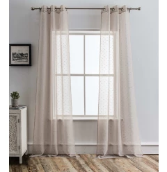 Ribbon Embellished Window Curtain Panel