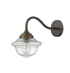 Burnished Bronze Vintage Schoolhouse Outdoor Wall Light