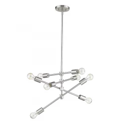 Calix 8-Light Satin Nickel Pendant