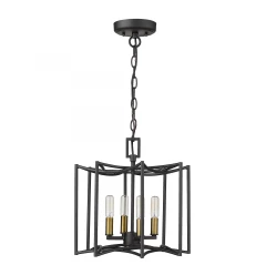 Rhian 4-Light Matte Black Pendant