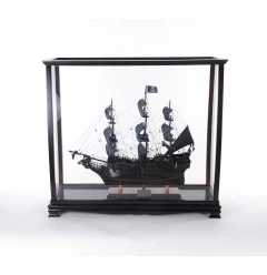 34" Black Glass Standard Display Stand