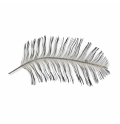 Black And Silver Metal Peacock Feather Wall Decor