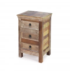 16" Modern Rustic Three Drawer Accent Chest