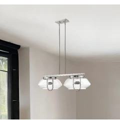 Garner 4-Light Satin Nickel Island Pendant