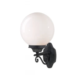 Matte Black Round Acrylic Globe Wall Sconce