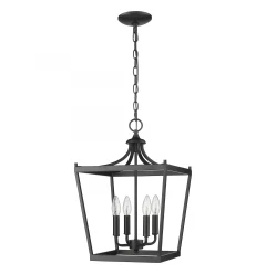 Kennedy 4-Light Matte Black Pendant