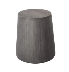 18" Ebony Solid Wood Round End Table