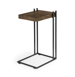 27" Brown Solid Wood Square End Table