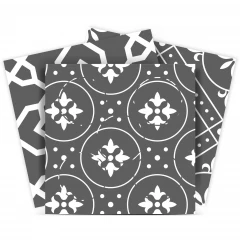 4" X 4" Gray And White Mosaic Peel And Stick Removable Tiles