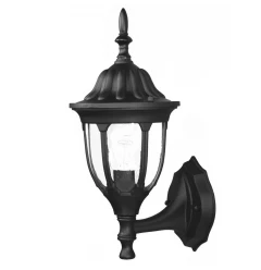 Matte Black Clear Glass Swing Arm Wall Light