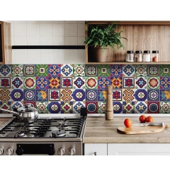6" x 6" Mediterra Celestial Mosaic Peel and Stick Removable Tiles
