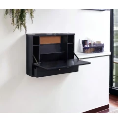 26" Black Floating Desk