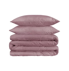 Purple Red King Cotton Blend 1200 Thread Count Washable Duvet Cover Set
