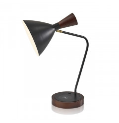 Black Metal Wireless Charging Desk Lamp