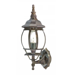 Dark Brown Glass Globe Wall Light
