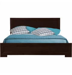 Espresso Solid and Manufactured Wood King Bed Frame