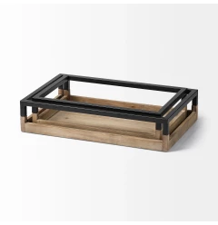 finish black nesting wood accent trays with rectangle hardwood and plywood