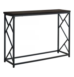 44" Brown And Black Frame Console Table