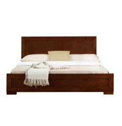 Brown Solid and Manufactured Wood Queen Bed Frame