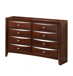 41" Espresso Wood Finish Dresser With 8 Drawers