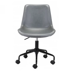 Gray and Black Adjustable Swivel Office Chair